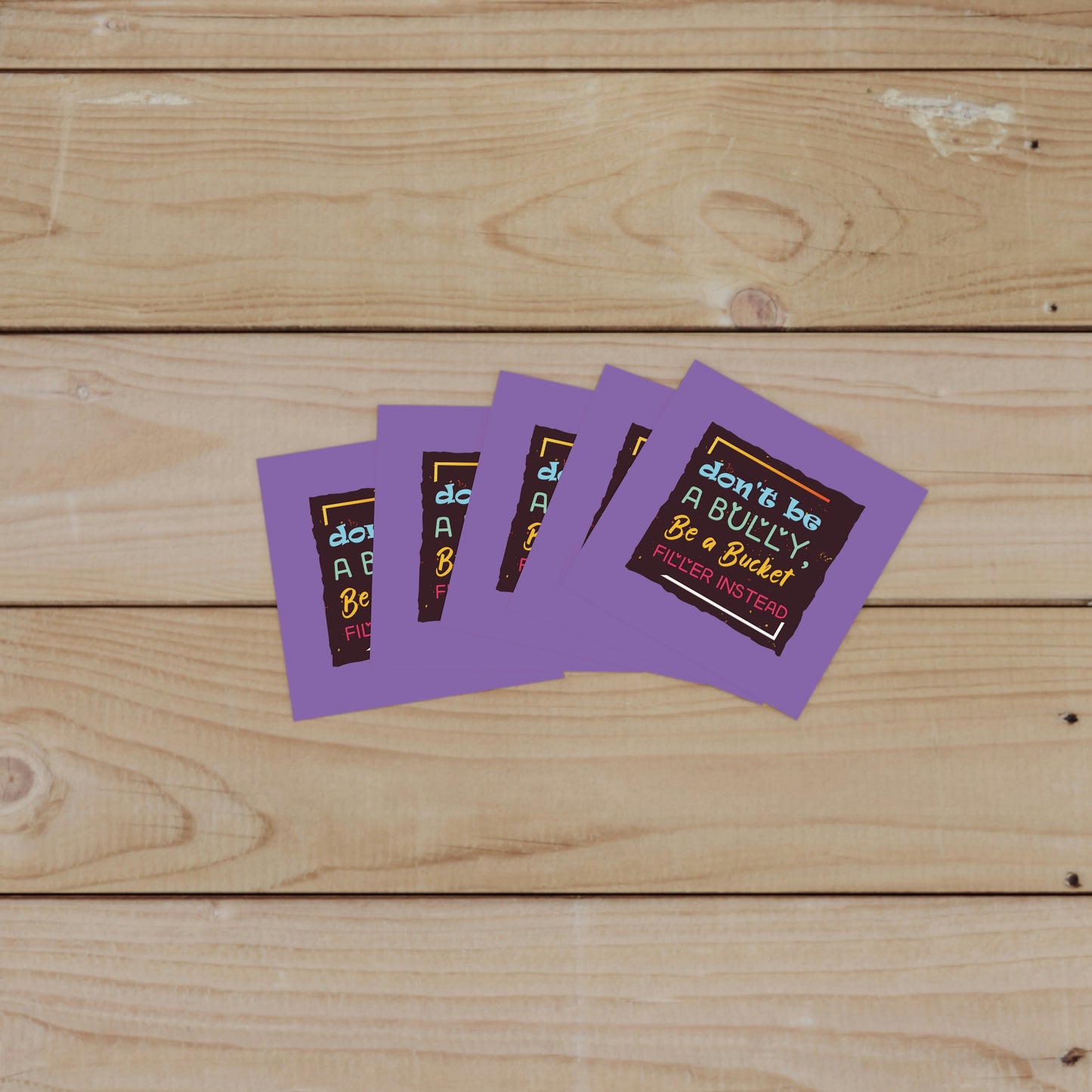 Be A Bucket Filler - Laminate Stickers, Square