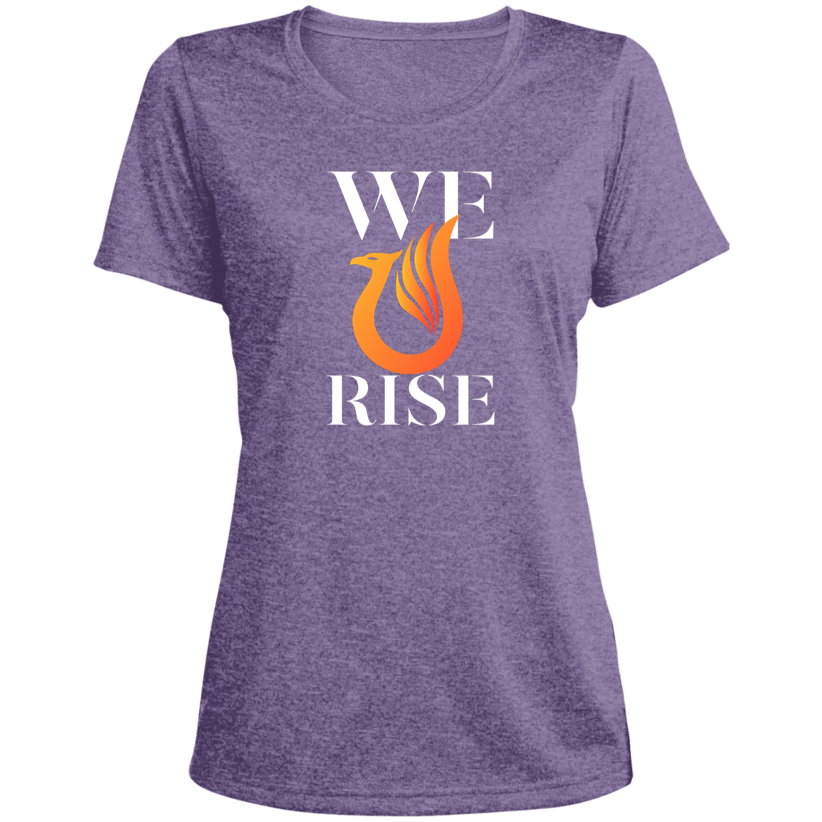 We Rise - LST360 Ladies' Heather Scoop Neck Performance Tee