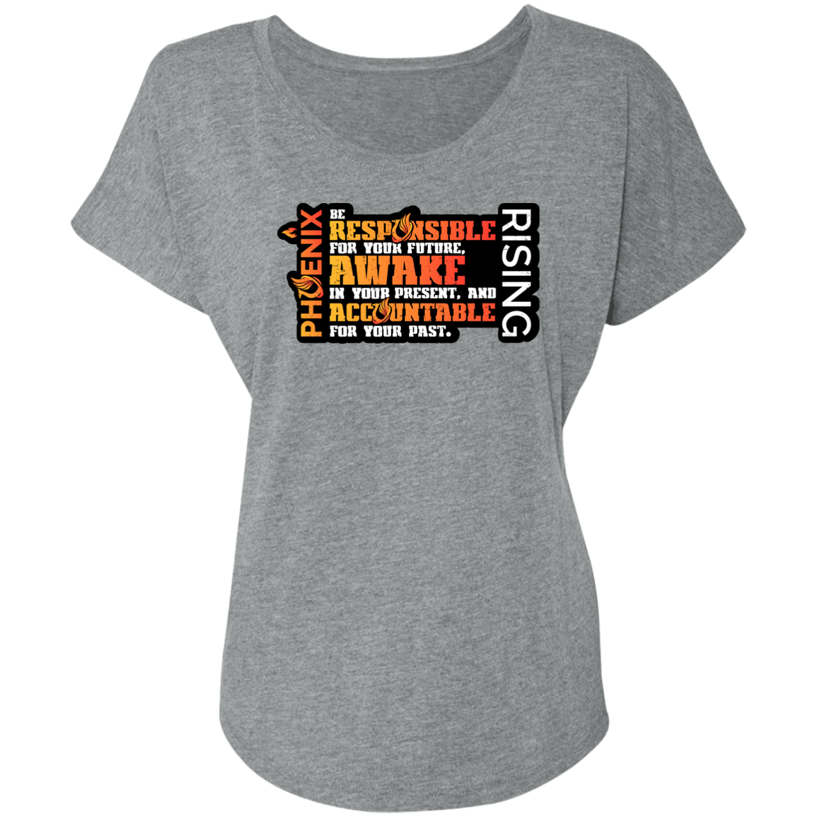 Responsible Awake Accountable - NL6760 Ladies' Triblend Dolman Sleeve