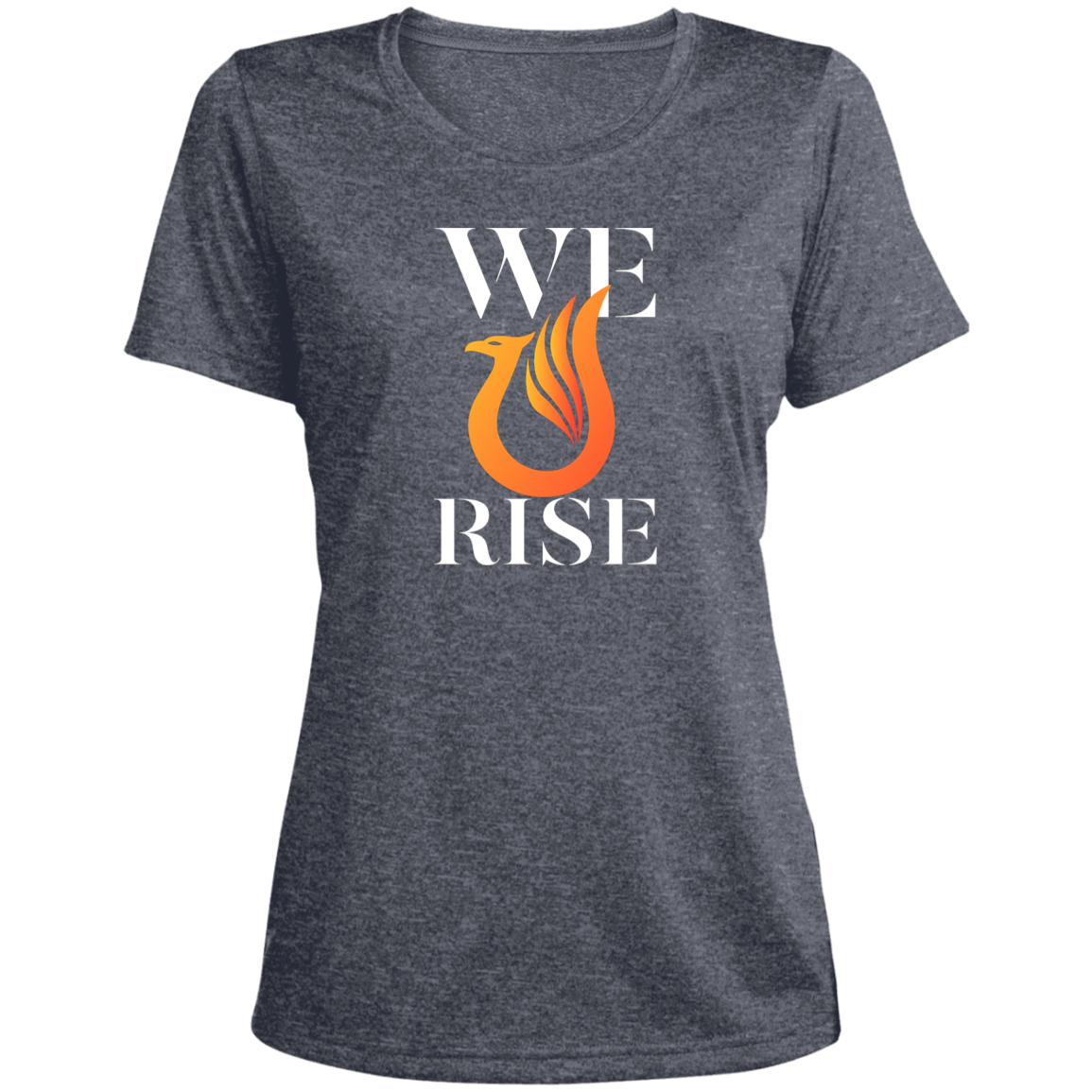 We Rise - LST360 Ladies' Heather Scoop Neck Performance Tee