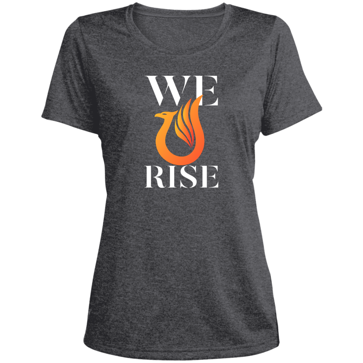 We Rise - LST360 Ladies' Heather Scoop Neck Performance Tee