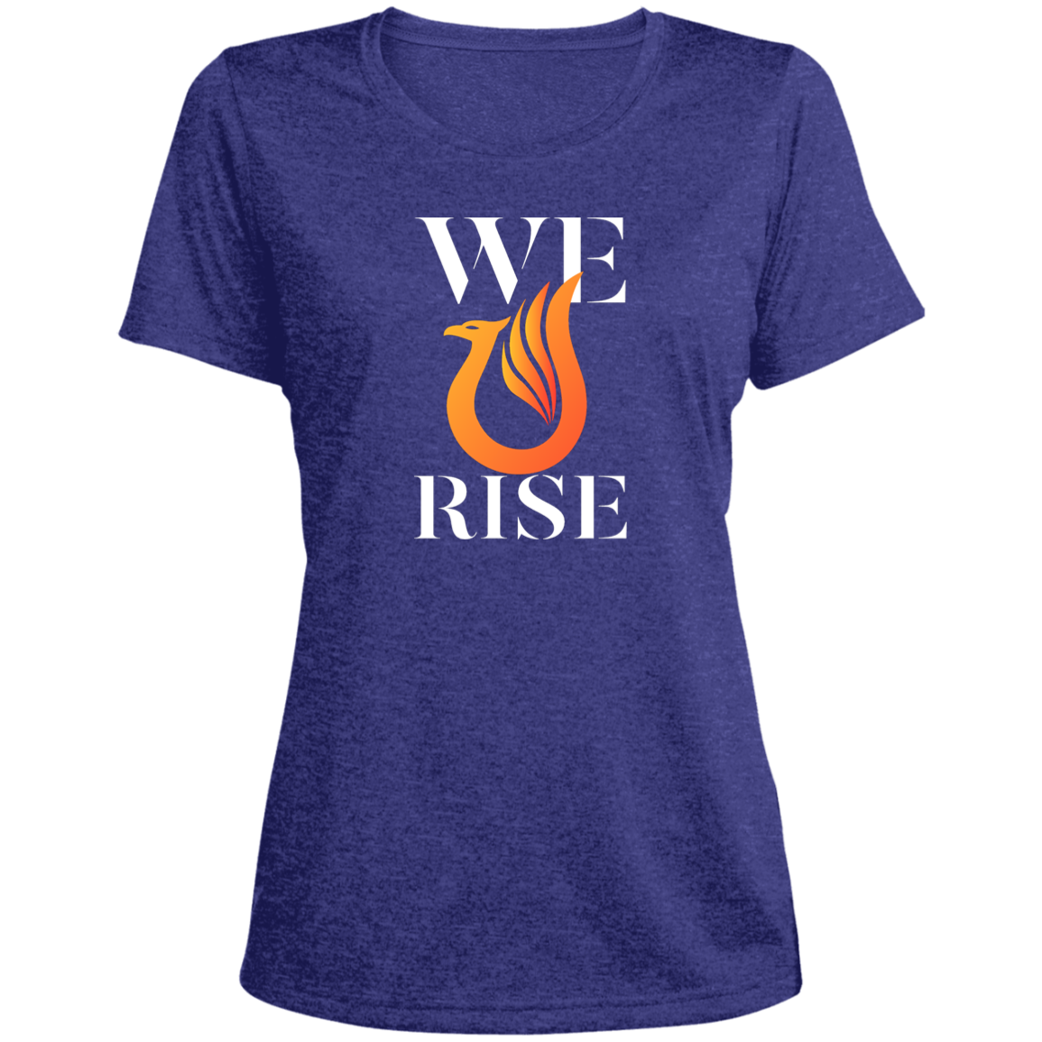 We Rise - LST360 Ladies' Heather Scoop Neck Performance Tee