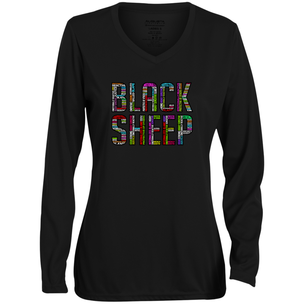Black Sheep - 1788 Ladies' Moisture-Wicking Long Sleeve V-Neck Tee