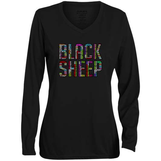Black Sheep - 1788 Ladies' Moisture-Wicking Long Sleeve V-Neck Tee