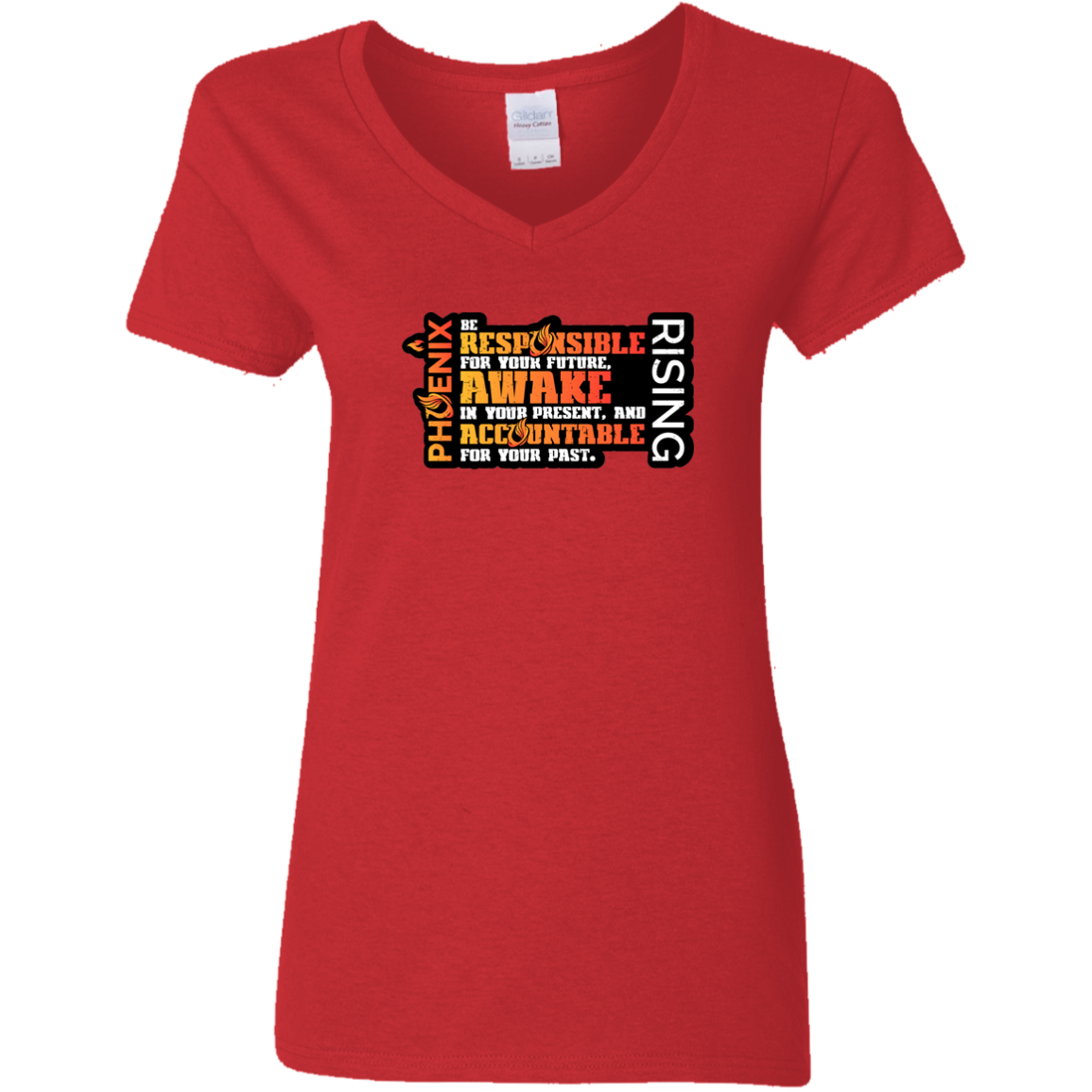 Responsible Awake Accountable - G500VL Ladies' 5.3 oz. V-Neck T-Shirt