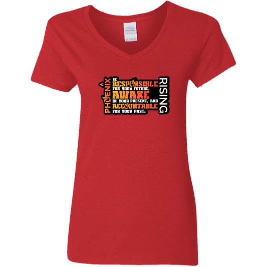 Responsible Awake Accountable - G500VL Ladies' 5.3 oz. V-Neck T-Shirt