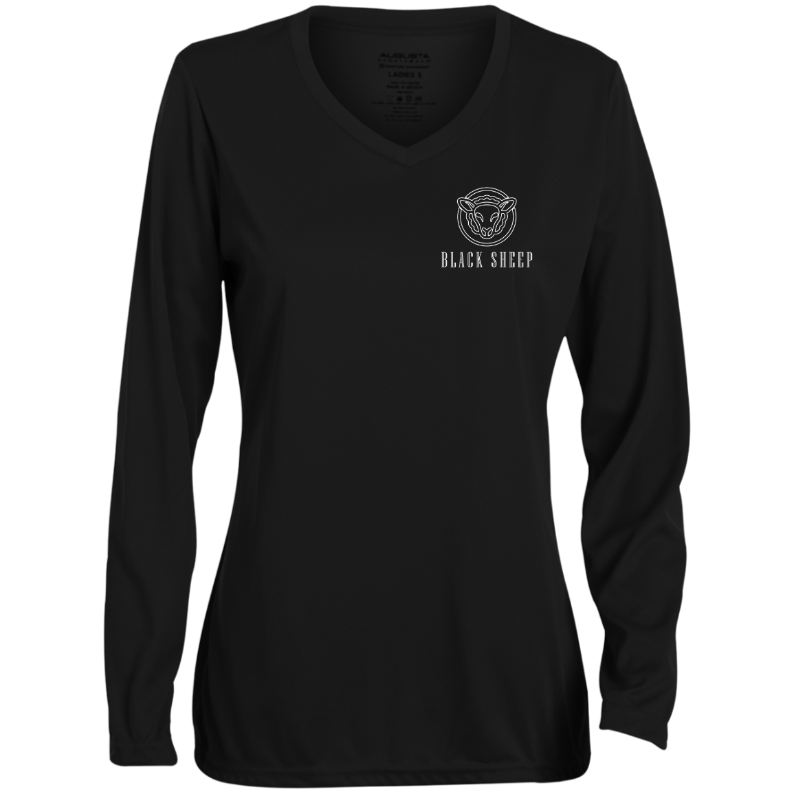 Black Sheep - 1788 Ladies' Moisture-Wicking Long Sleeve V-Neck Tee