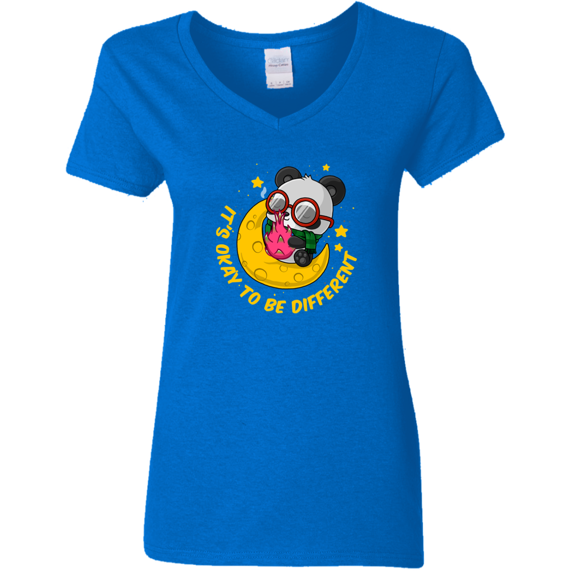 It's Okay To Be Different - G500VL Ladies' 5.3 oz. V-Neck T-Shirt
