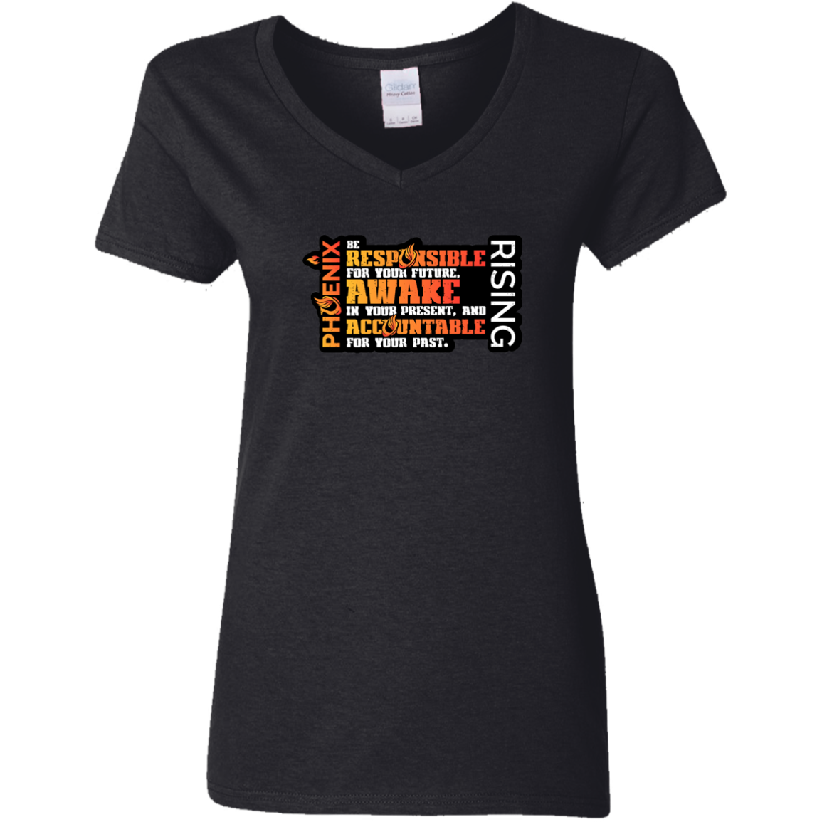 Responsible Awake Accountable - G500VL Ladies' 5.3 oz. V-Neck T-Shirt