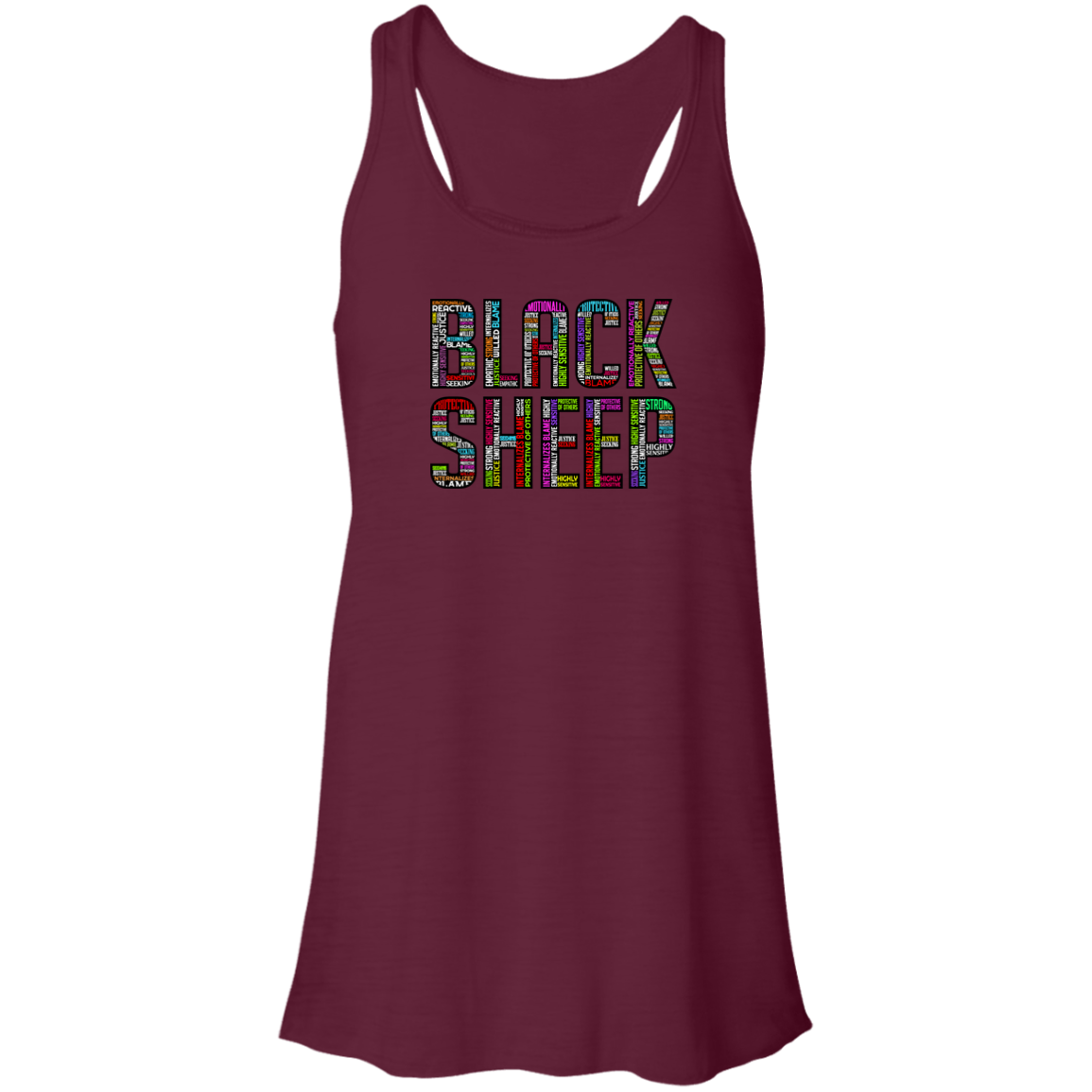Black Sheep Attributes - B8800 Flowy Racerback Tank