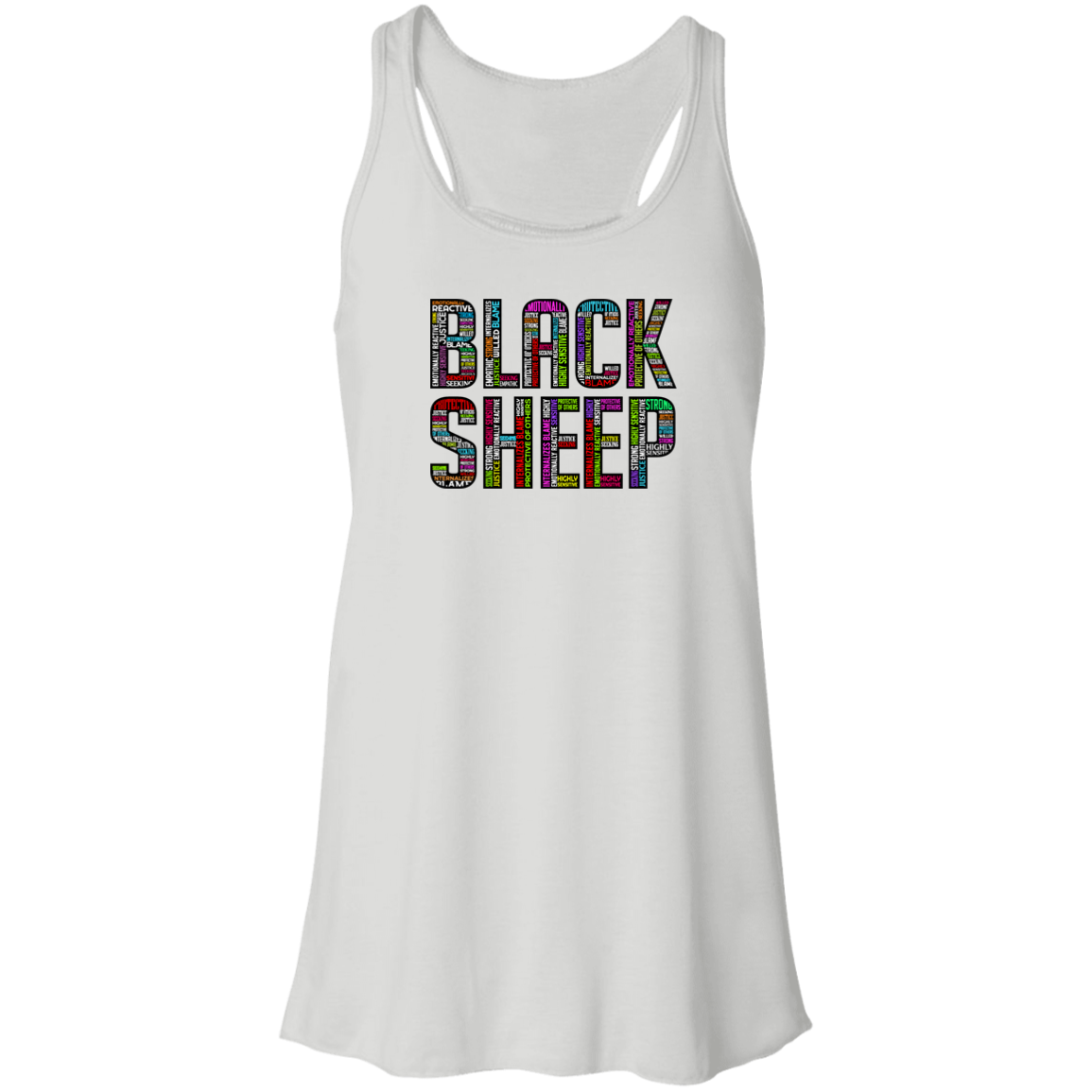 Black Sheep Attributes - B8800 Flowy Racerback Tank
