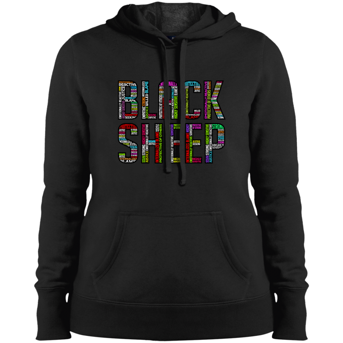 Black Sheep Attributes - LST254 Ladies' Pullover Hooded Sweatshirt