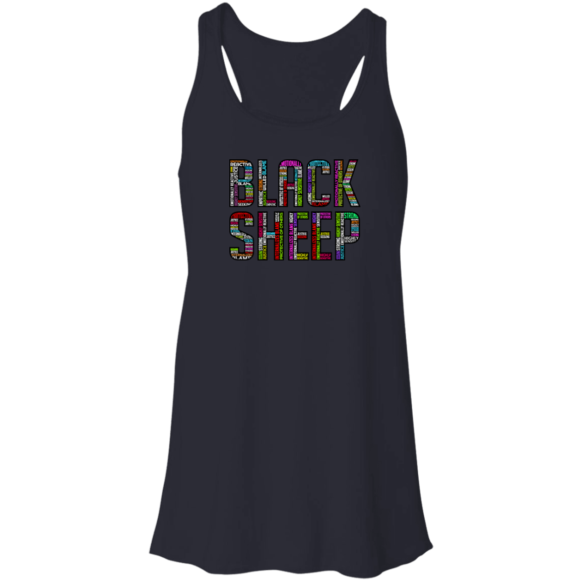 Black Sheep Attributes - B8800 Flowy Racerback Tank
