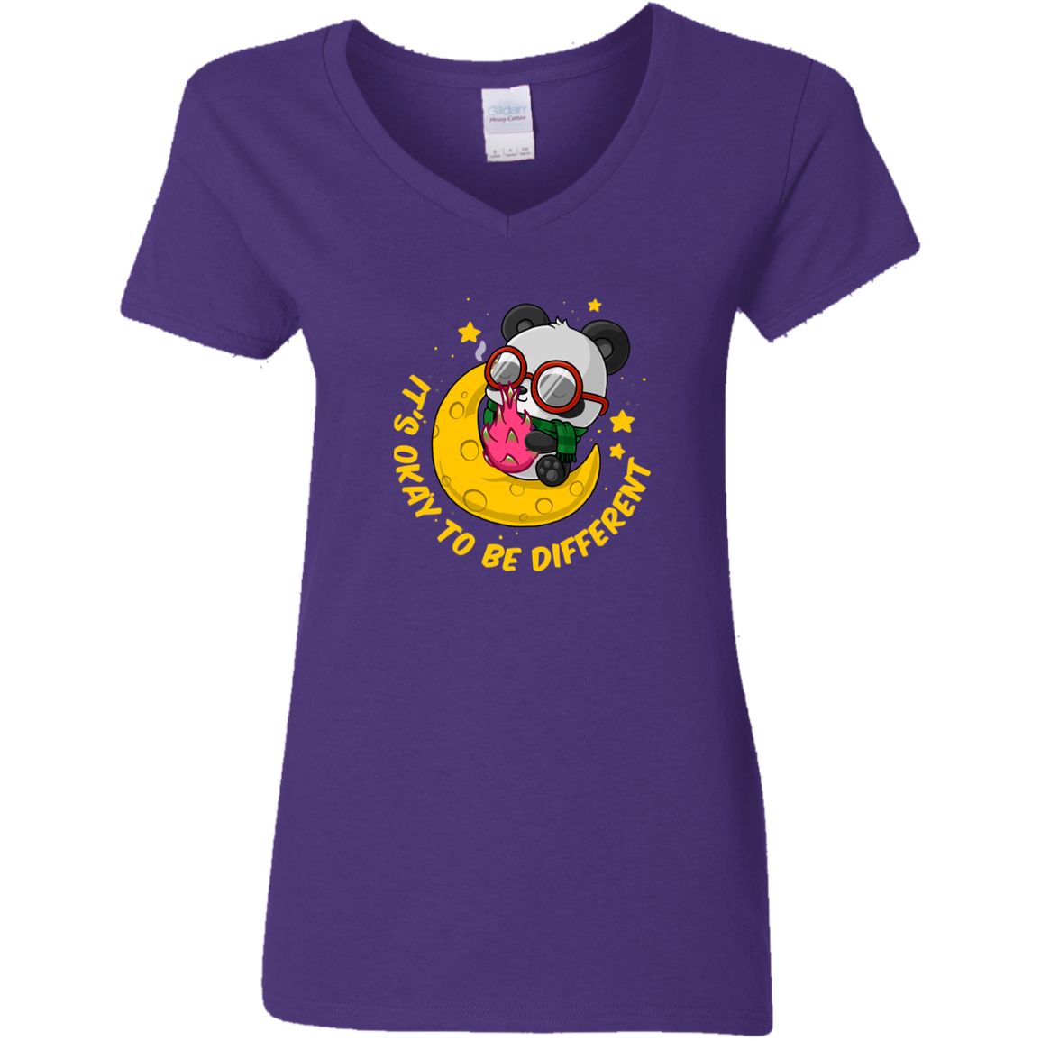 It's Okay To Be Different - G500VL Ladies' 5.3 oz. V-Neck T-Shirt
