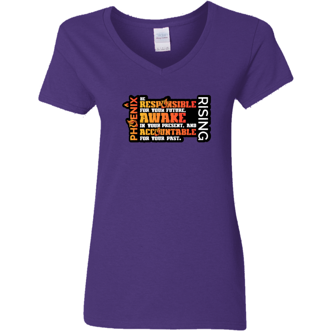 Responsible Awake Accountable - G500VL Ladies' 5.3 oz. V-Neck T-Shirt