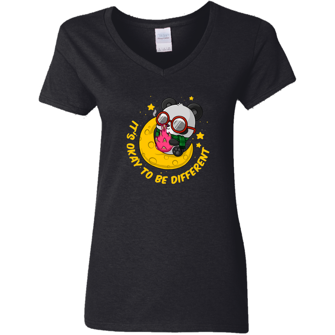 It's Okay To Be Different - G500VL Ladies' 5.3 oz. V-Neck T-Shirt