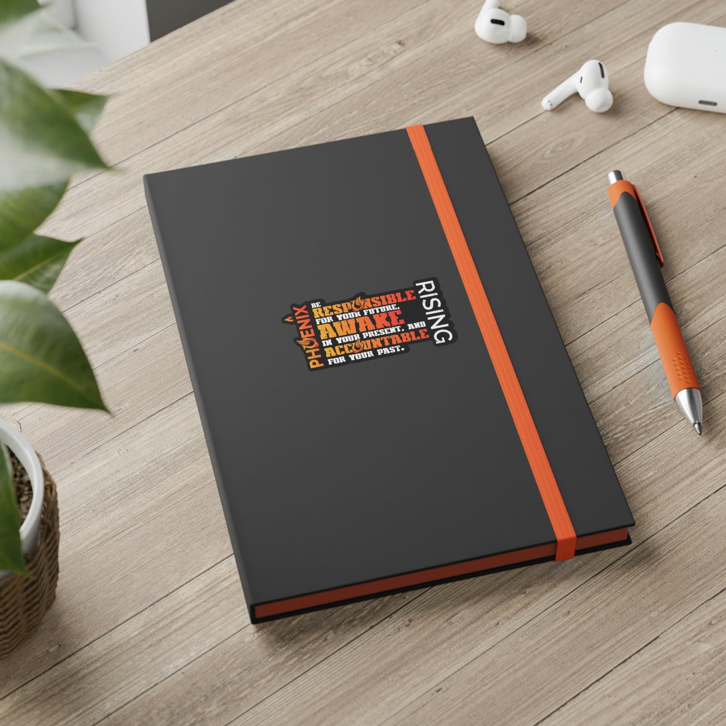 Responsible Awake Accountable - Color Contrast Notebook - Ruled