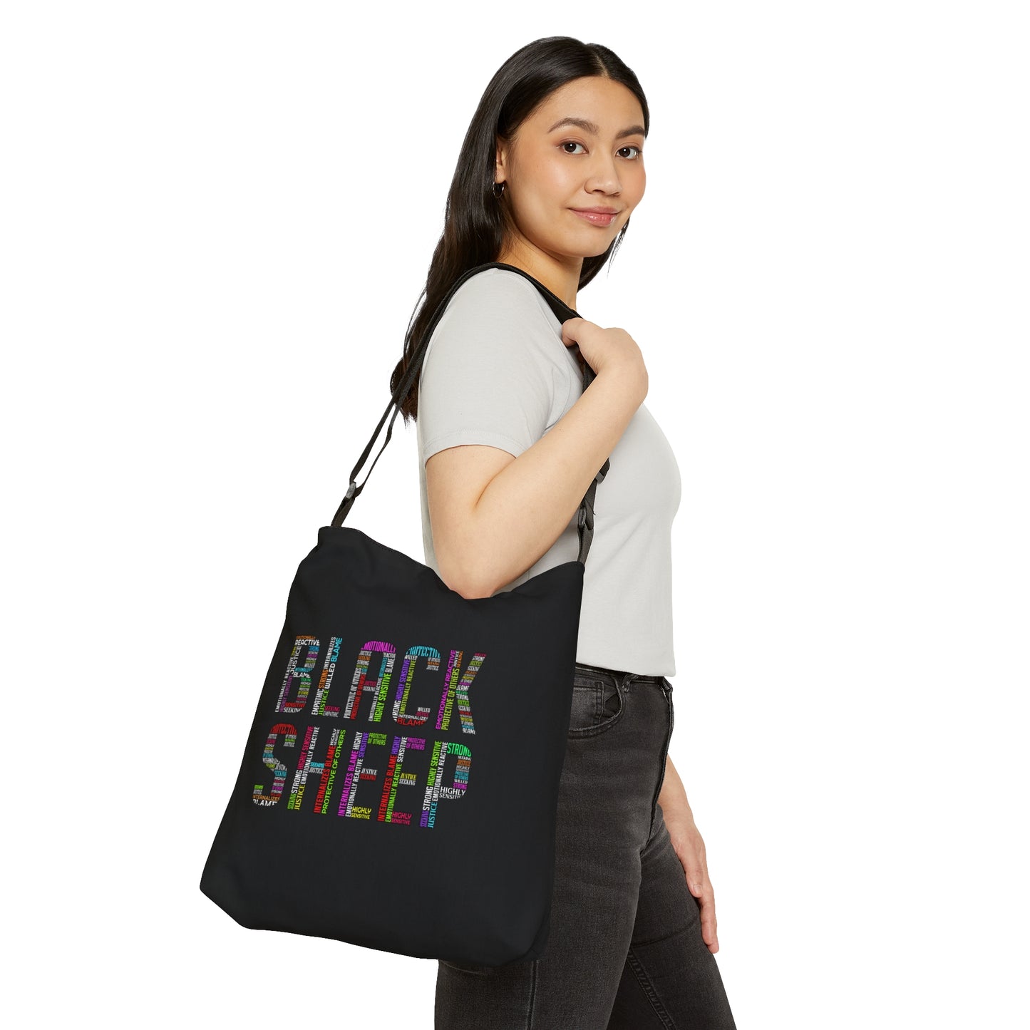 Black Sheep Attributes - Adjustable Tote Bag (AOP)