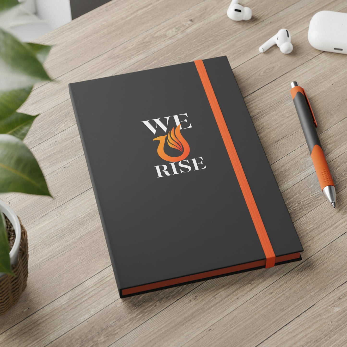 We Rise (Orange) - Color Contrast Notebook - Ruled