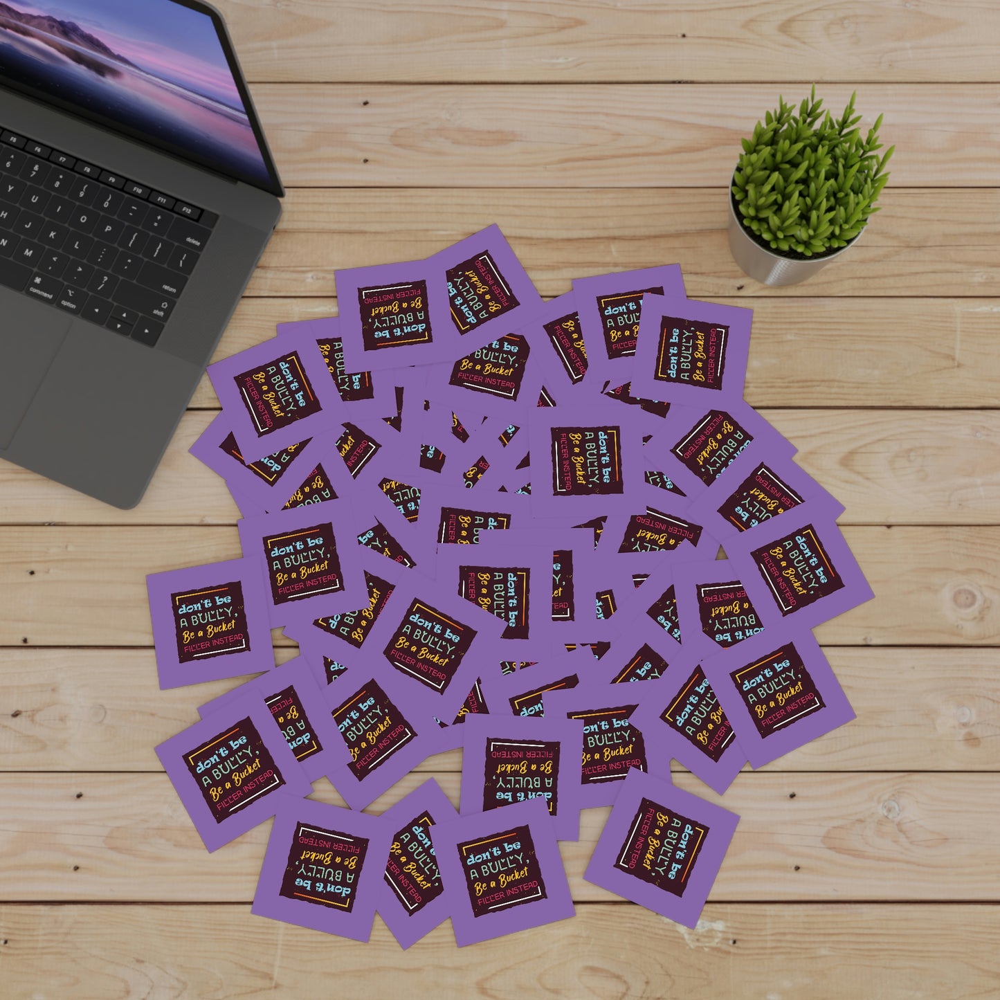 Be A Bucket Filler - Laminate Stickers, Square