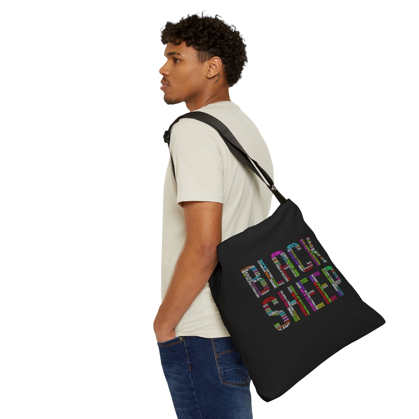 Black Sheep Attributes - Adjustable Tote Bag (AOP)
