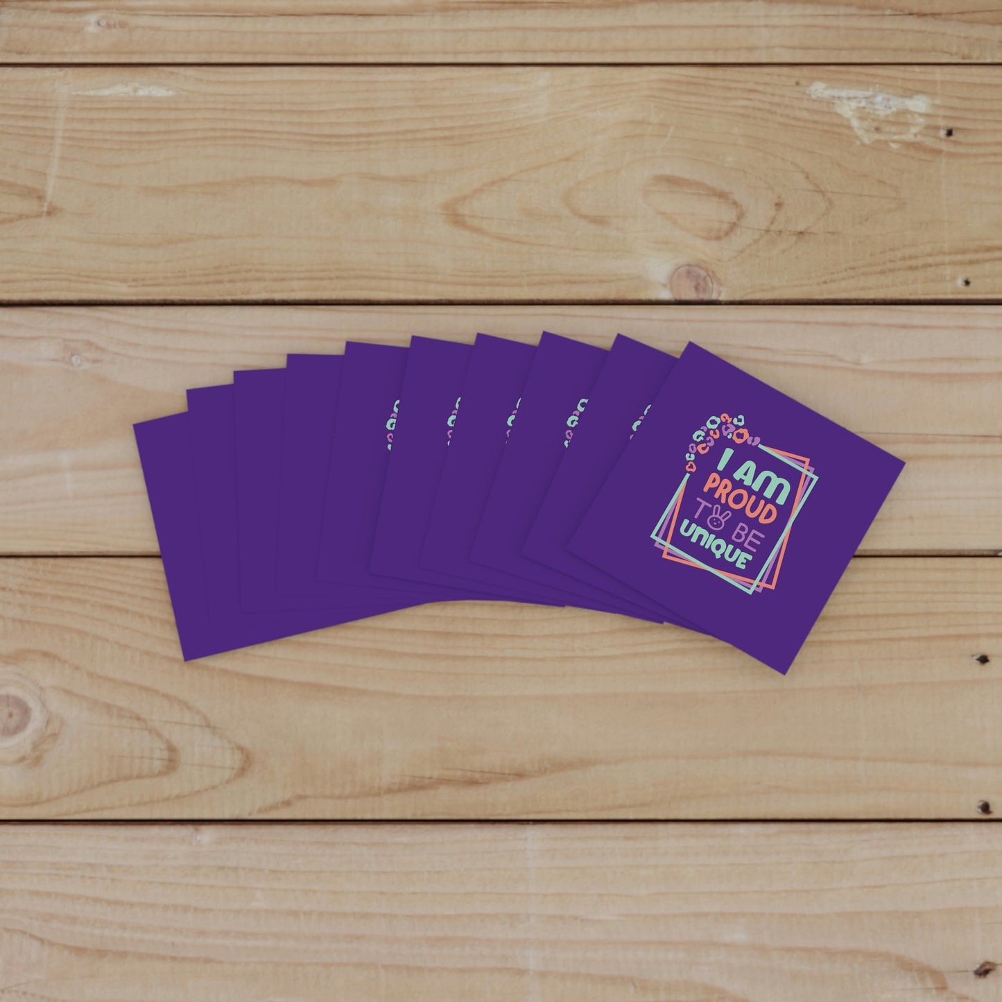 Proud To Be Unique - Laminate Stickers, Square