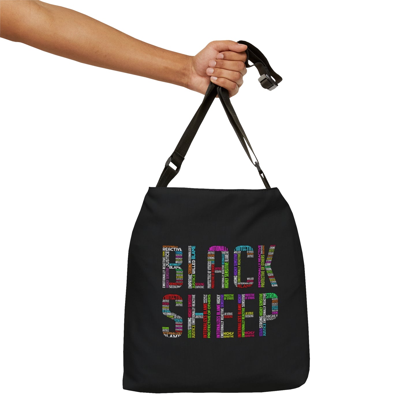 Black Sheep Attributes - Adjustable Tote Bag (AOP)