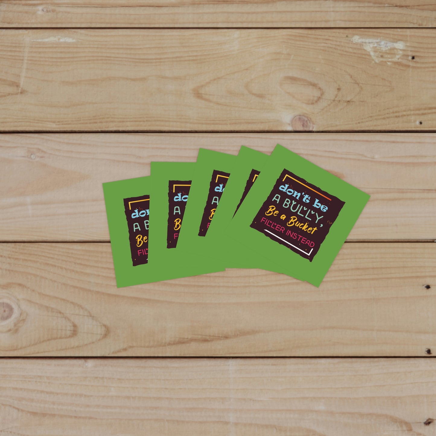 Be A Bucket Filler - Laminate Stickers, Square
