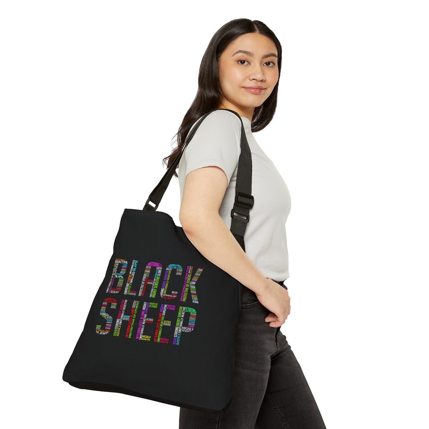 Black Sheep Attributes - Adjustable Tote Bag (AOP)