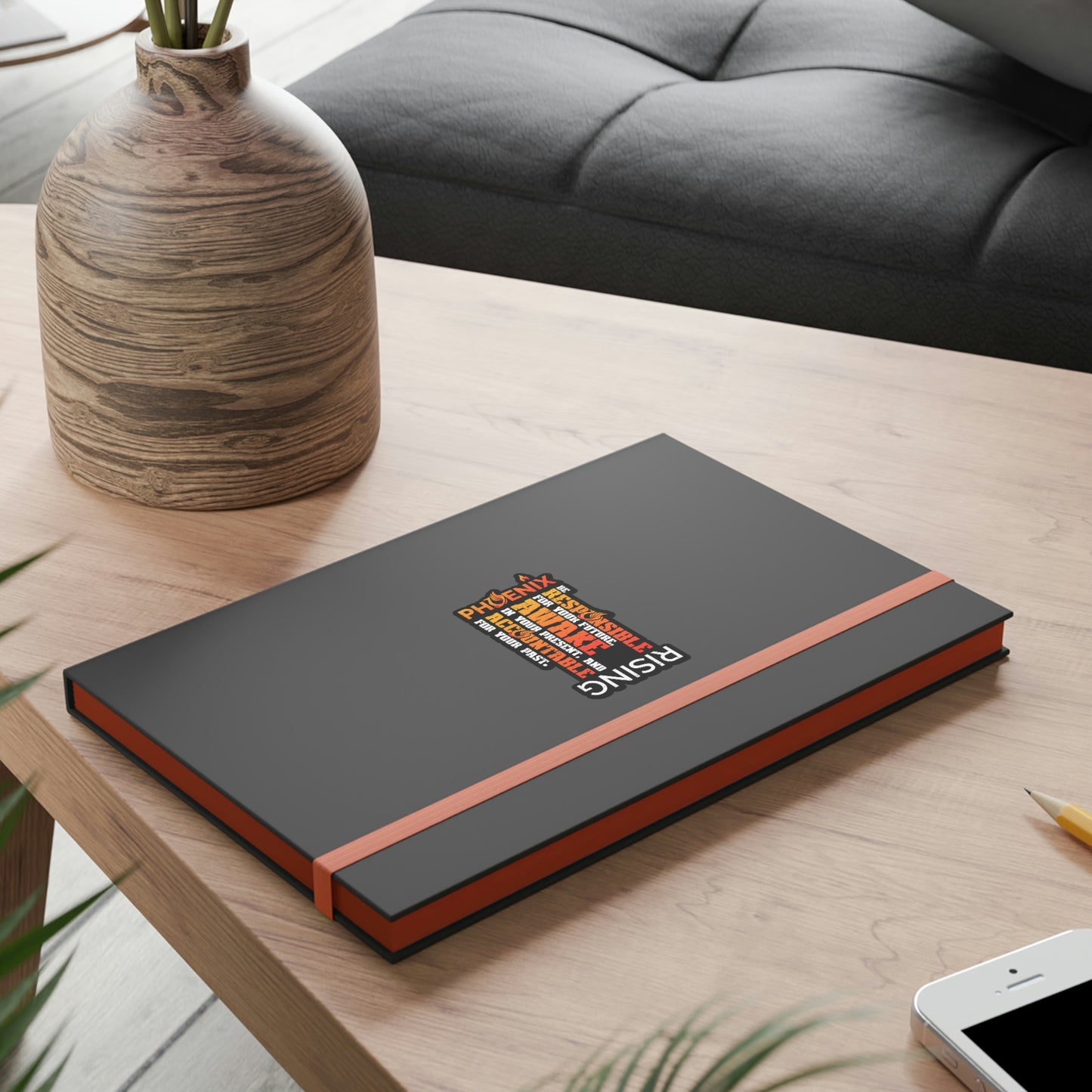 Responsible Awake Accountable - Color Contrast Notebook - Ruled