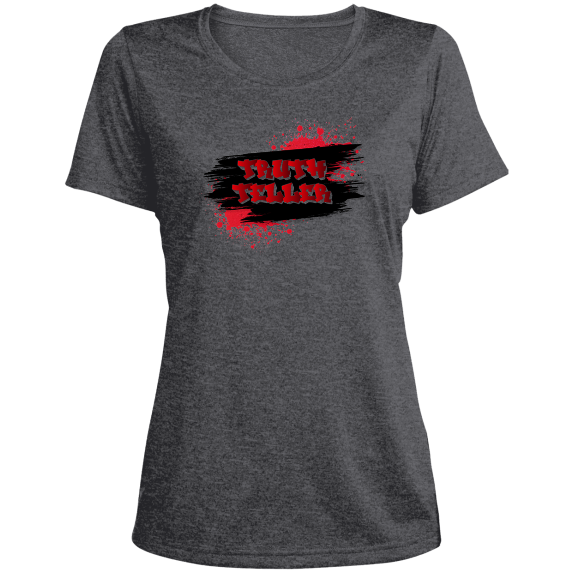 Truth Teller - LST360 Ladies' Heather Scoop Neck Performance Tee