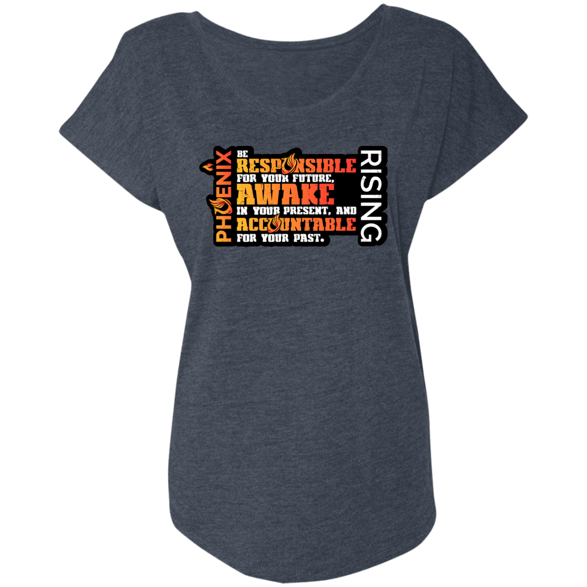 Responsible Awake Accountable - NL6760 Ladies' Triblend Dolman Sleeve
