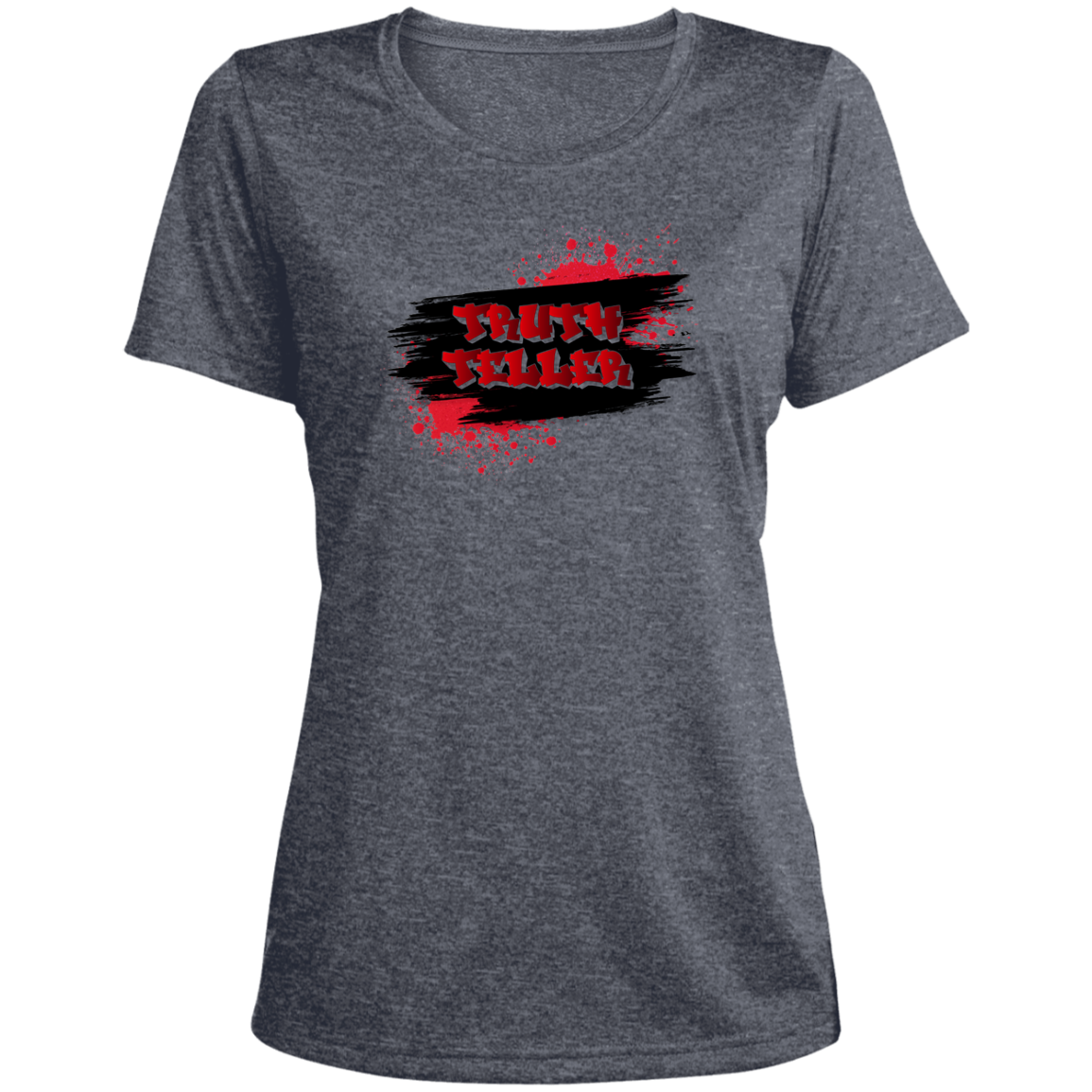 Truth Teller - LST360 Ladies' Heather Scoop Neck Performance Tee