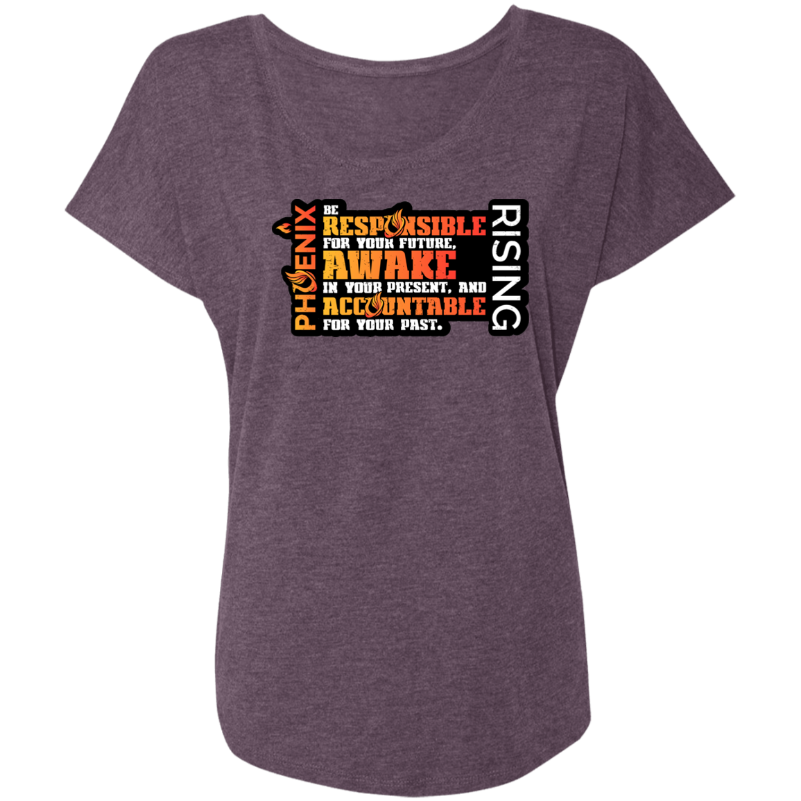 Responsible Awake Accountable - NL6760 Ladies' Triblend Dolman Sleeve