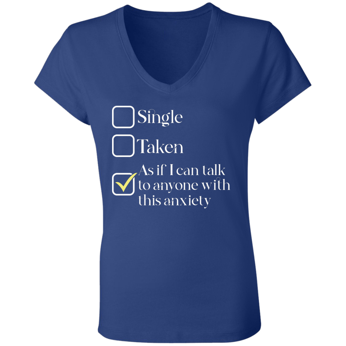 As If I Can Talk - Ladies' Jersey V-Neck T-Shirt