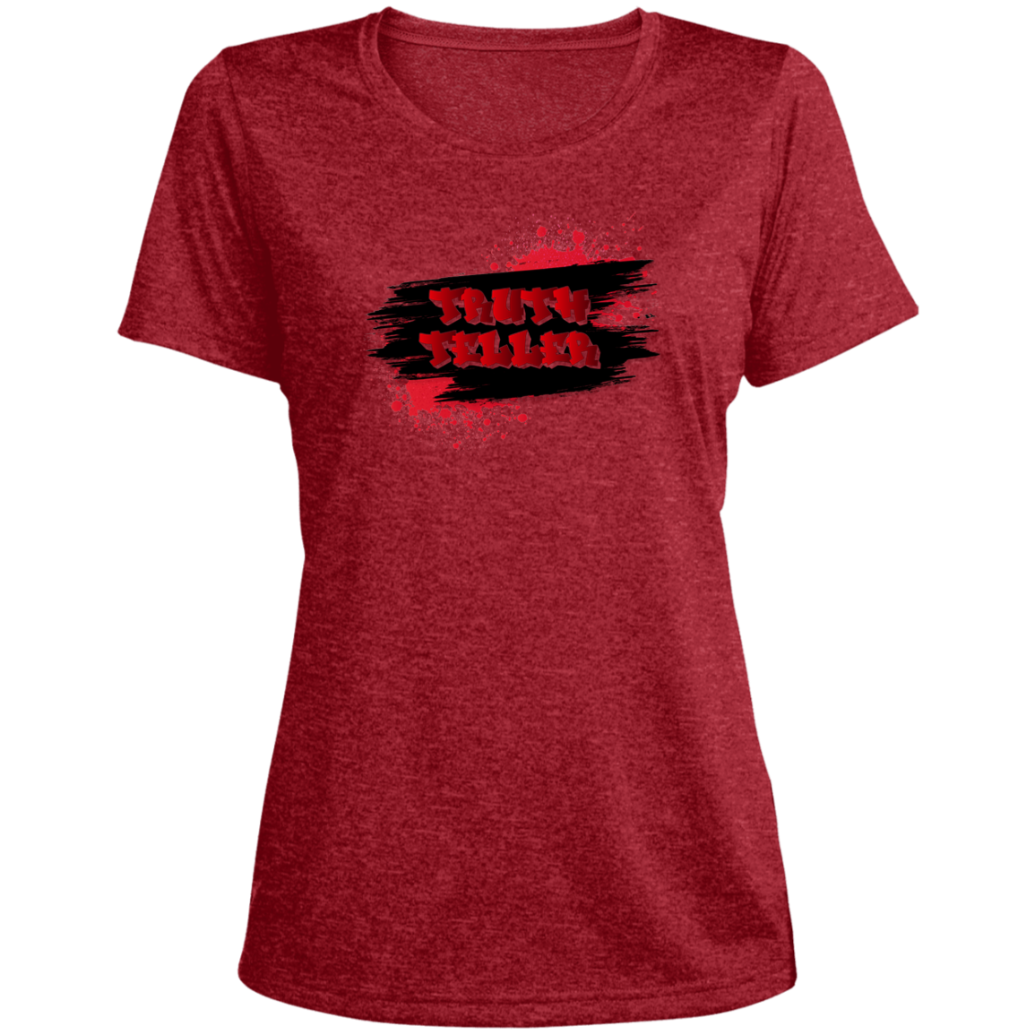 Truth Teller - LST360 Ladies' Heather Scoop Neck Performance Tee