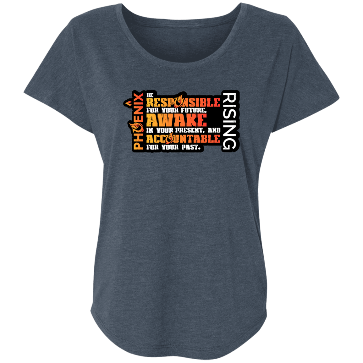 Responsible Awake Accountable - NL6760 Ladies' Triblend Dolman Sleeve