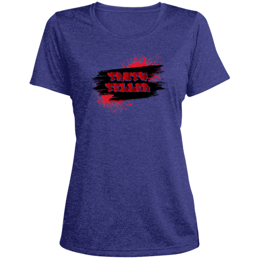 Truth Teller - LST360 Ladies' Heather Scoop Neck Performance Tee
