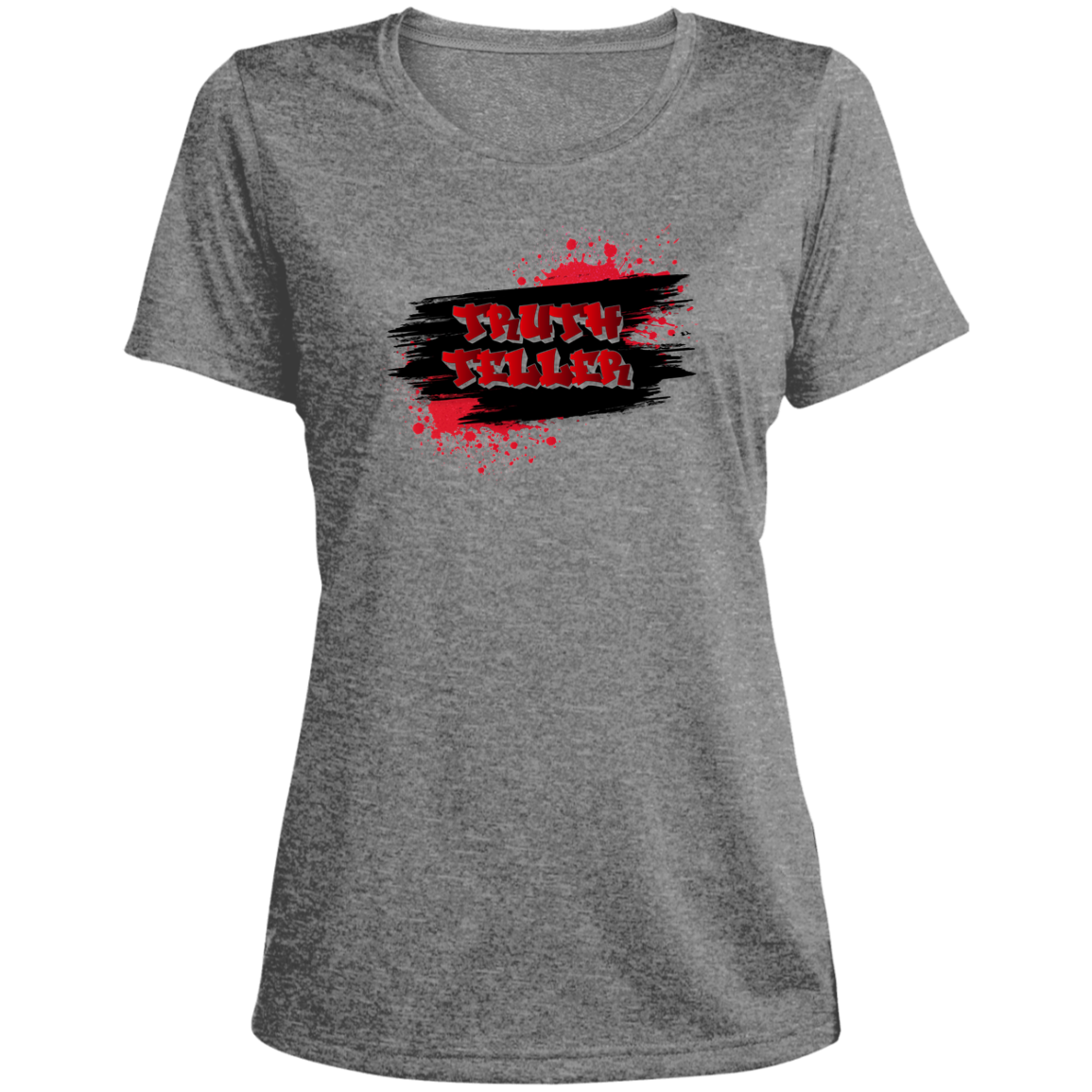 Truth Teller - LST360 Ladies' Heather Scoop Neck Performance Tee