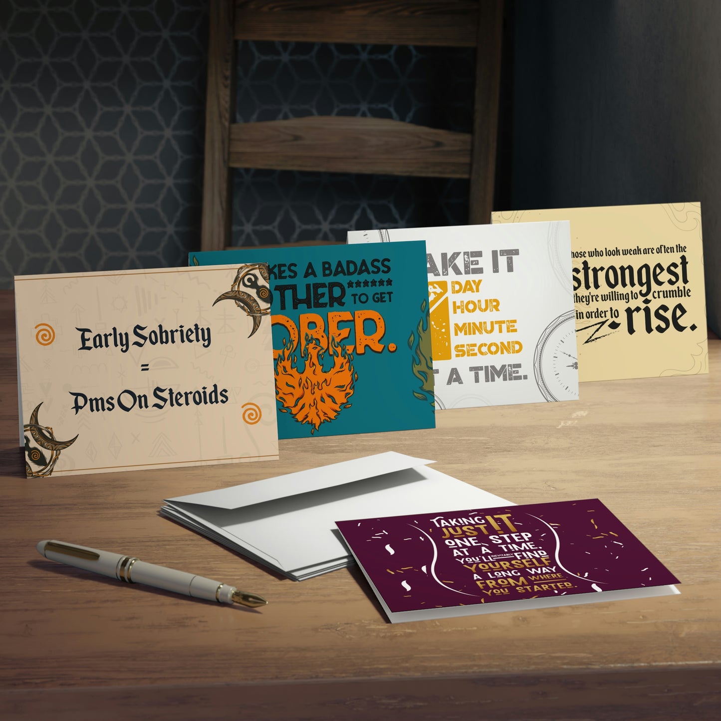 Sobriety Pack - Multi-Design Greeting Cards (5-Pack)