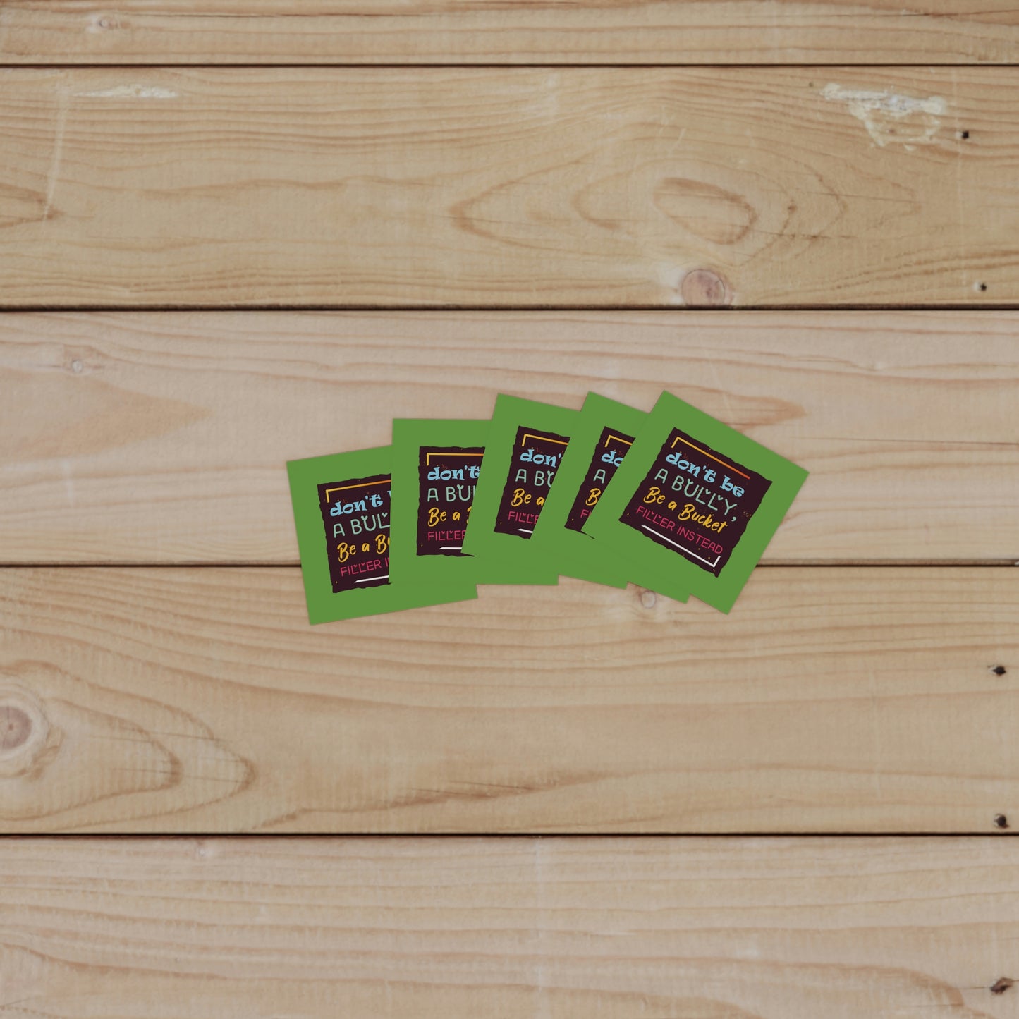Be A Bucket Filler - Laminate Stickers, Square
