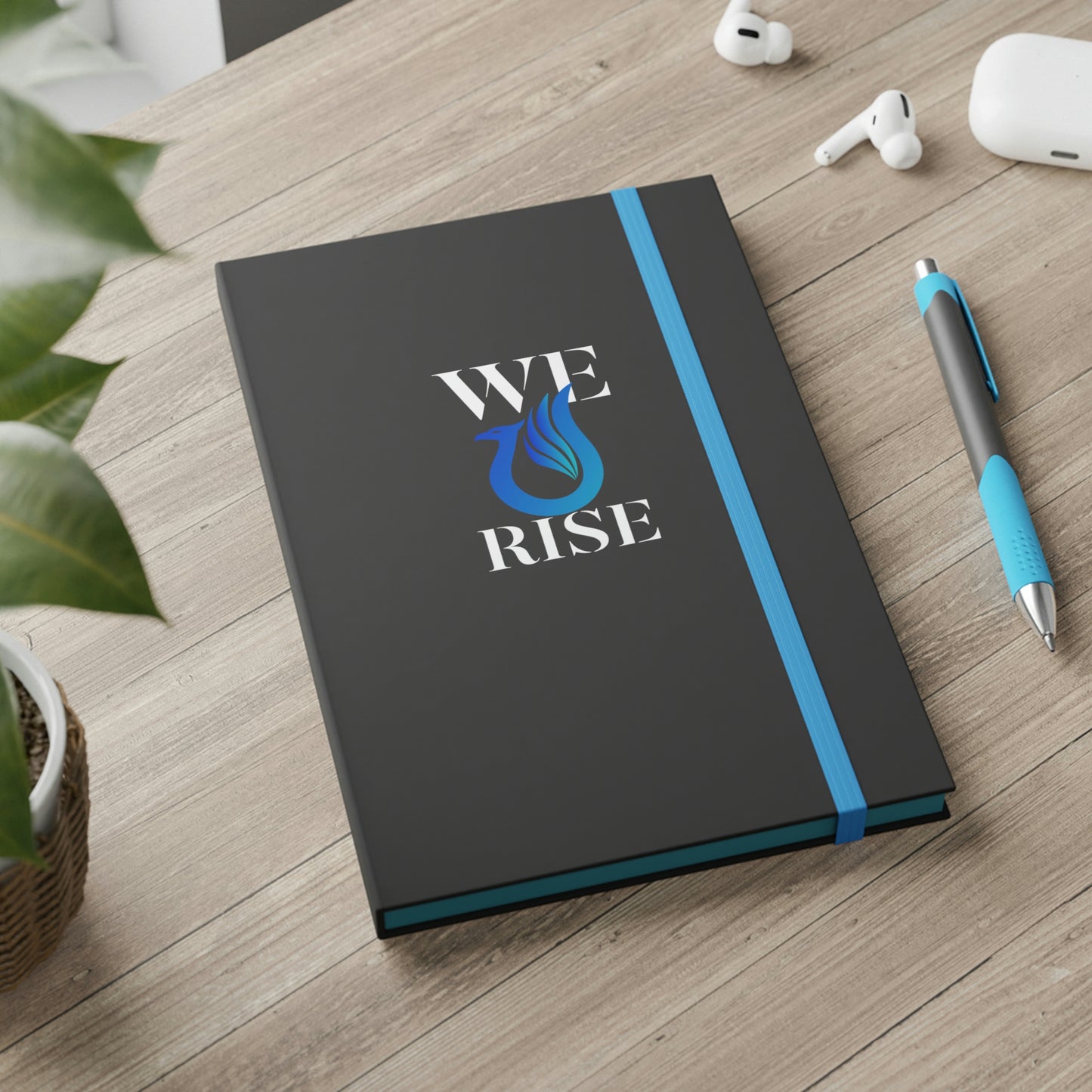 We Rise (Blue) - Color Contrast Notebook - Ruled