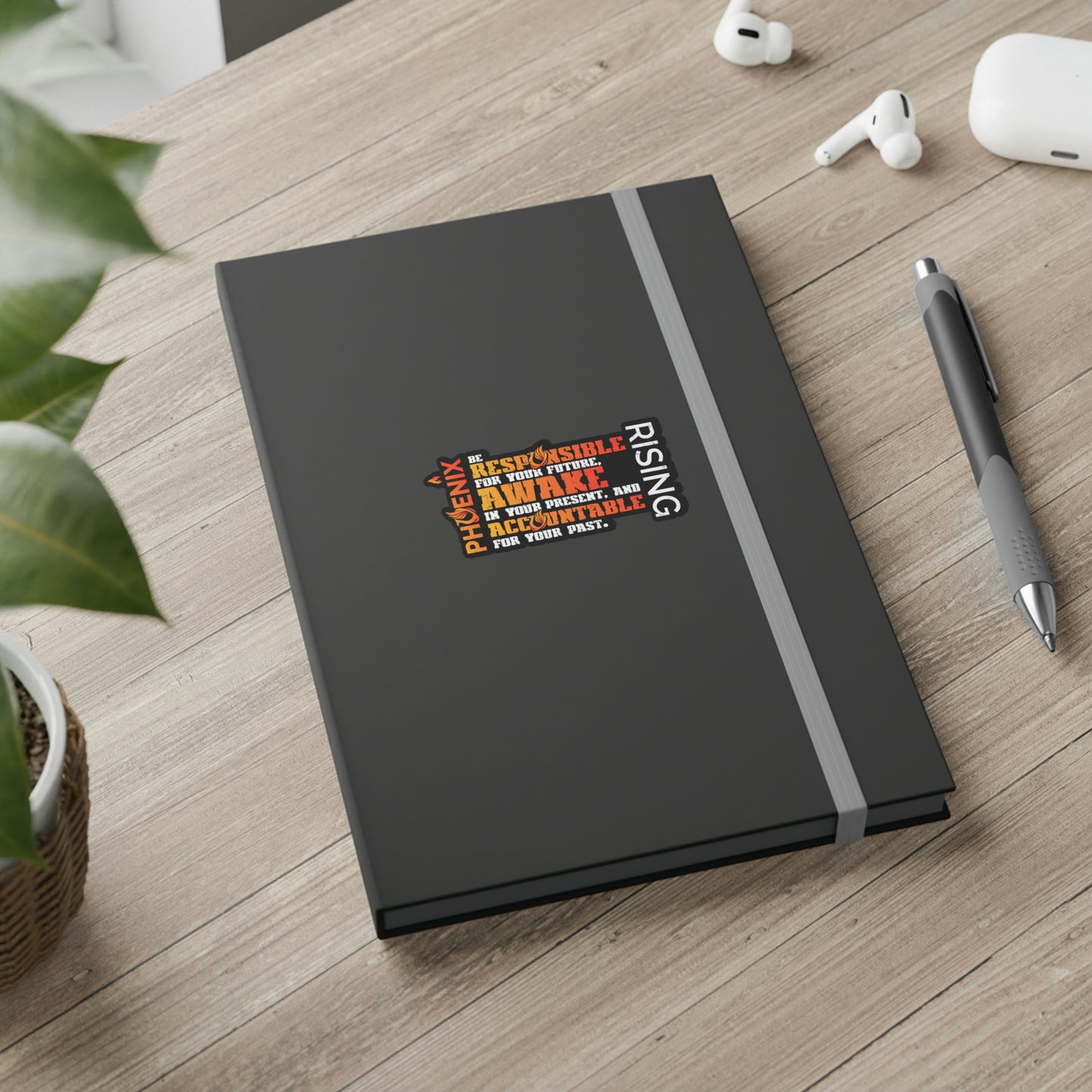 Responsible Awake Accountable - Color Contrast Notebook - Ruled